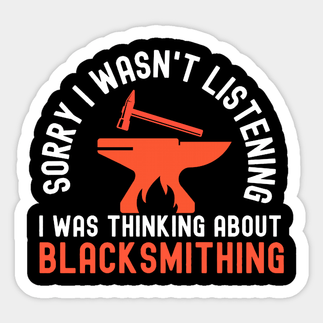 Blacksmithing Sticker by The Jumping Cart